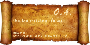 Oesterreicher Áron névjegykártya